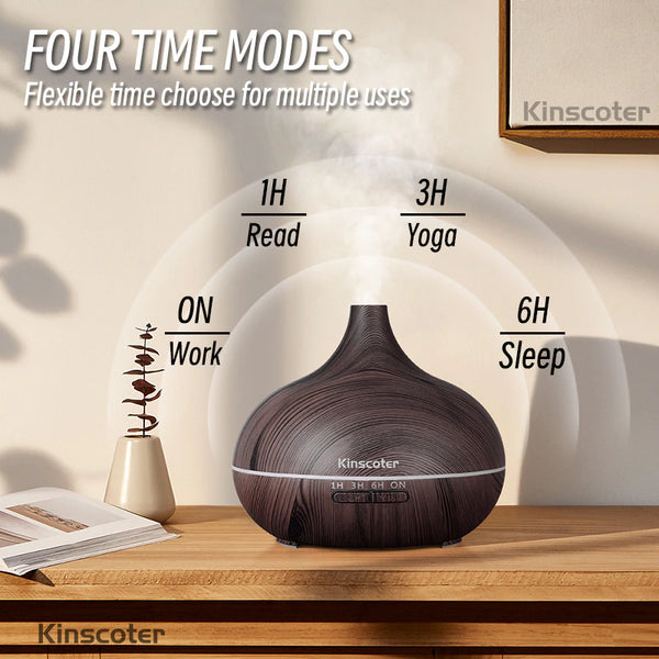 Wood Grain Aromatherapy Essential Oil Diffuser - 500ml