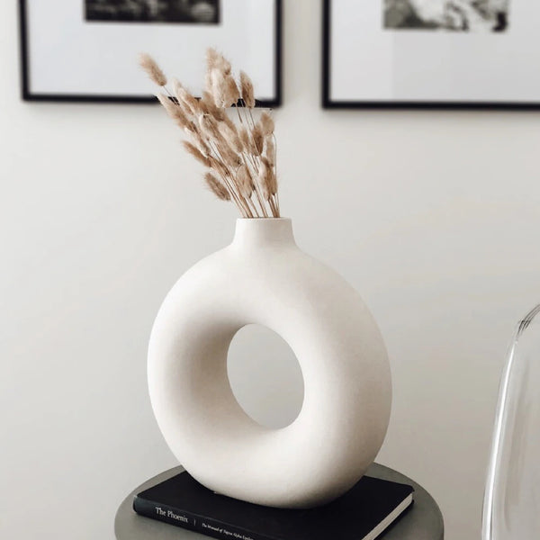 Circular Hollow Ceramic Vase