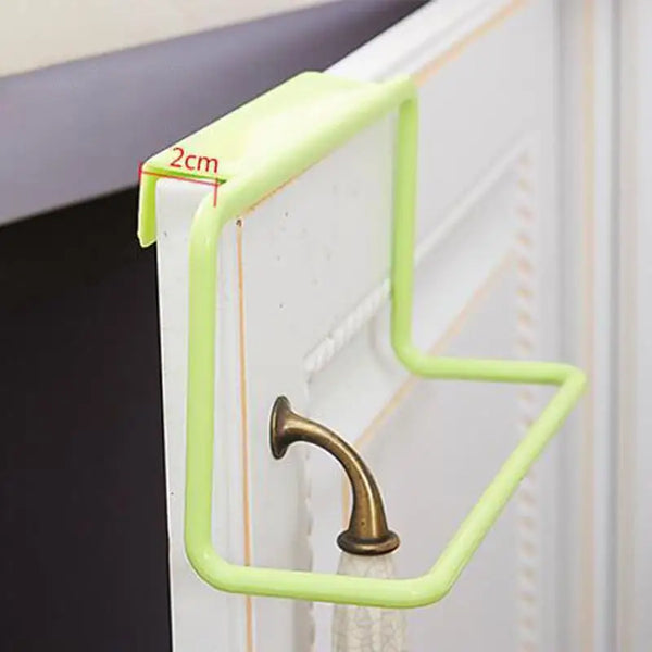 1Pcs Plastic Hanging Holder Multifunction Towel Rack Cupboard Cabinet Door Back Home Storage Organizer Kitchen Accessories