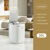 13L Touchless Smart Trash Can for Kitchen and Bathroom