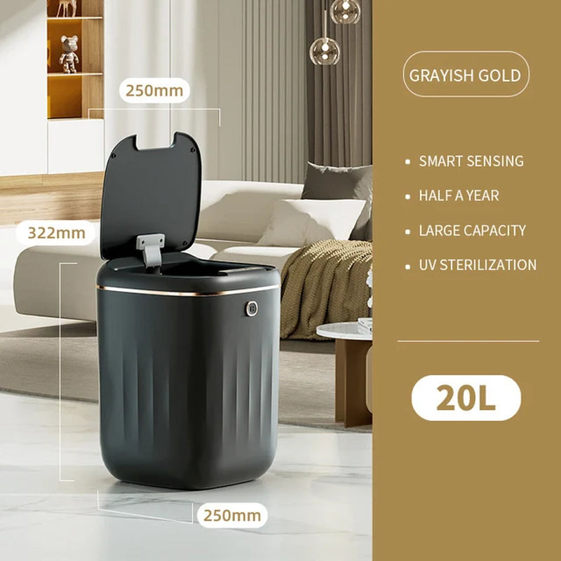 13L Touchless Smart Trash Can for Kitchen and Bathroom