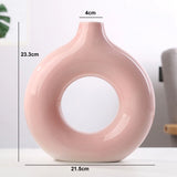 Circular Hollow Ceramic Vase