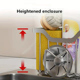 Stainless Steel Sink Caddy with Brush Holder and Drain Tray