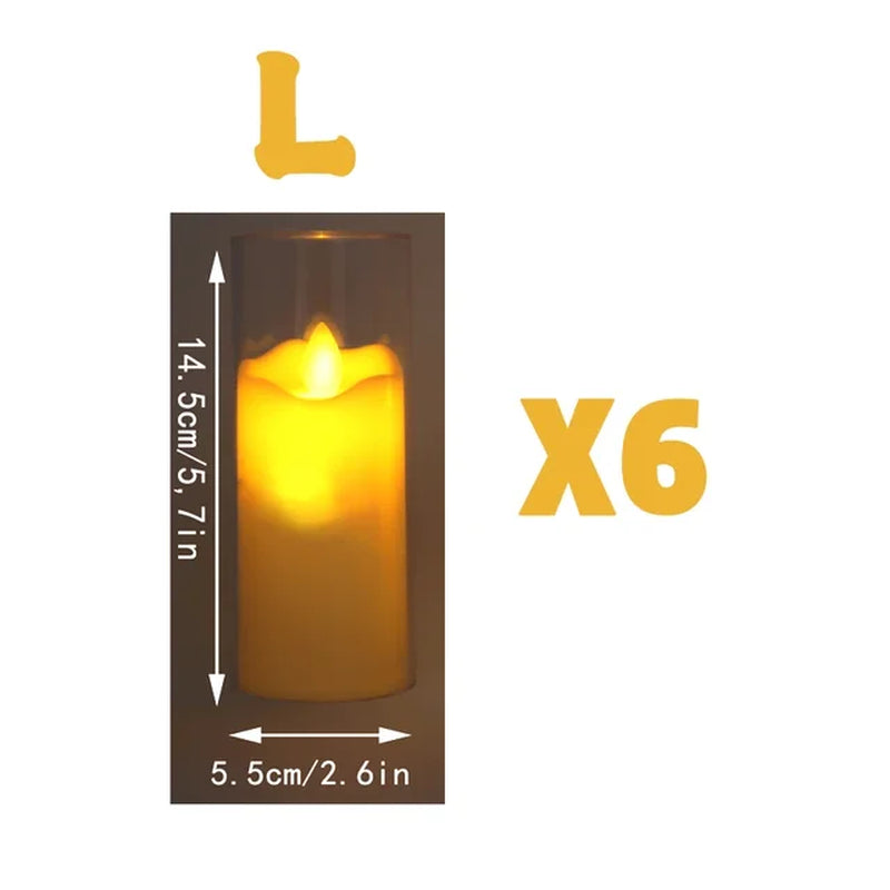 6Pcs Flameless LED Tealight Electric Candles for Events