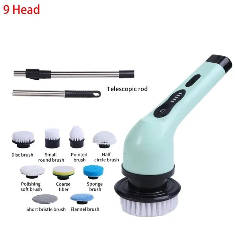 Wireless Electric Cleaning Brush - Multifunctional Household Rotating Cleaning Machine