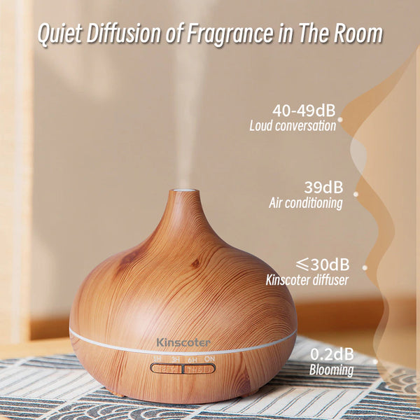 Wood Grain Aromatherapy Essential Oil Diffuser - 500ml