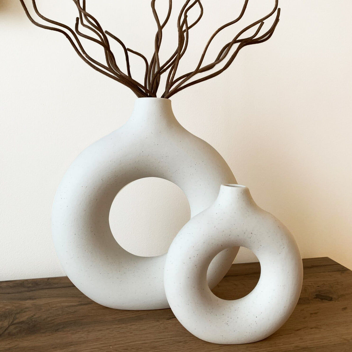 Circular Hollow Ceramic Vase